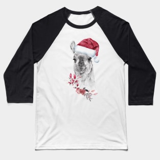 Christmas Animals - Llama Baseball T-Shirt